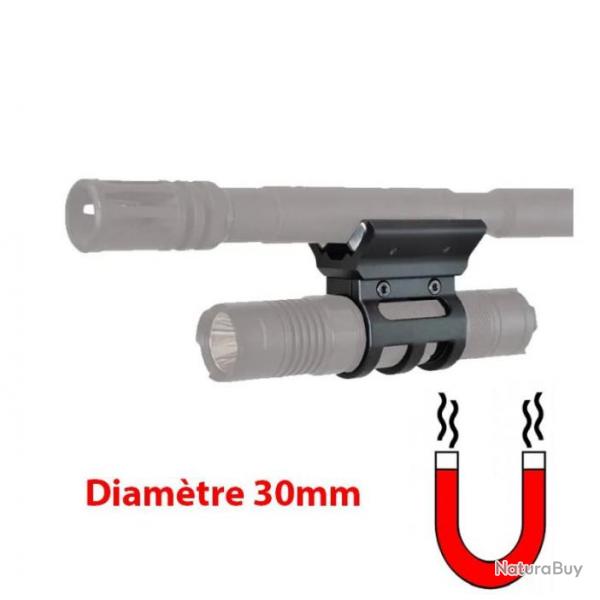 Support montage magntique lampe sur canon - diamtre 30mm