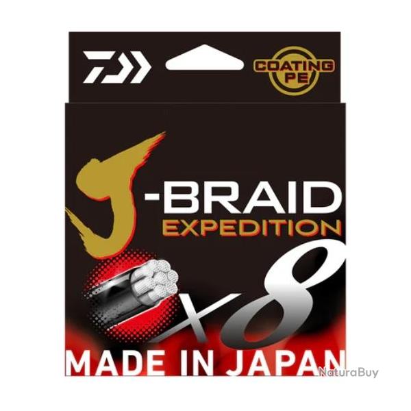 TRESSE J BRAID EXPEDITION 300M 8 BRINS ORANGE 0.42mm - 46.4kg