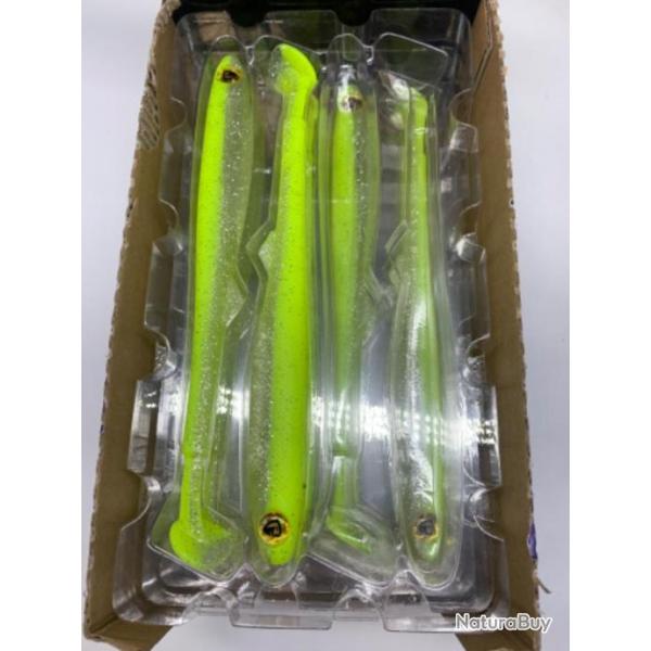 Leurre souple de pche slick fast fox rage chartreuse ayu 21cm