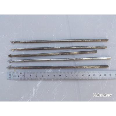 Medieval Bodkin Arrowheads Set De 5 Pointes De Flèches Médiévales En Acier Damas Forgé Main - Neuf, Pour Arc Ou Arbalète Set Pointes Fleches Chasse