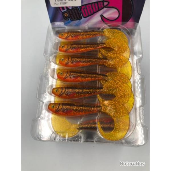 Leurre souple de pche ultra UV pro-grub Fox rage Goldie 10cm