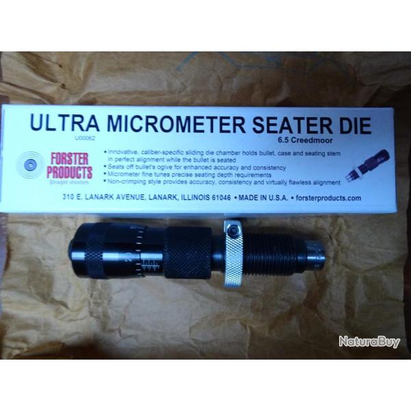 Ultra Micrometer Seater Die Forster 6.5 Creedmoor