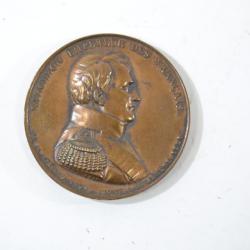 Médaille de table en bronze, Napoléon Empereur des Français dernières volontés, Caqué 1840 - 1975