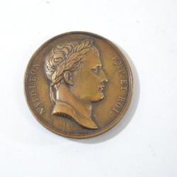 Médaille de table en bronze, Napoléon Empereur et Roi - ANDRIEU
