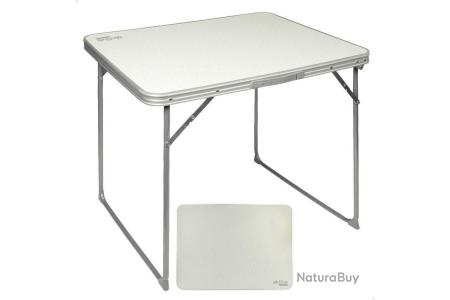 Table de camping pliante grise 80 x 70 x 60 cm