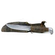 Ancien Couteau de Chasse SABATIER avec Étui en cuir - Couteaux droits et  fixes (10079082)