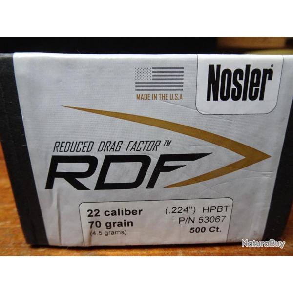 NOSLER 70gr RDF 0.224'' 395 balles