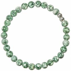 Bracelet en jaspe vert - Perles rondes 6 mm