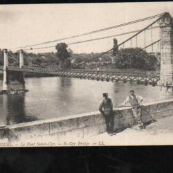 tours le pont saint-cyr carte postale ancienne