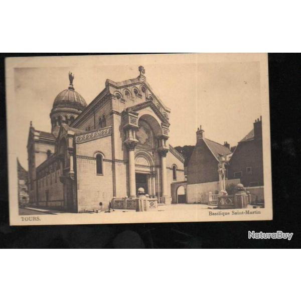tours basilique saint martin carte postale ancienne