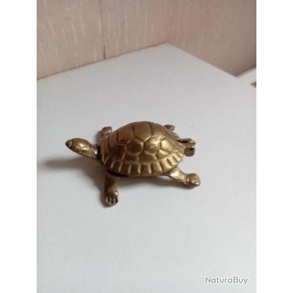 statuette tortue en laiton 10 cm x 9 cm