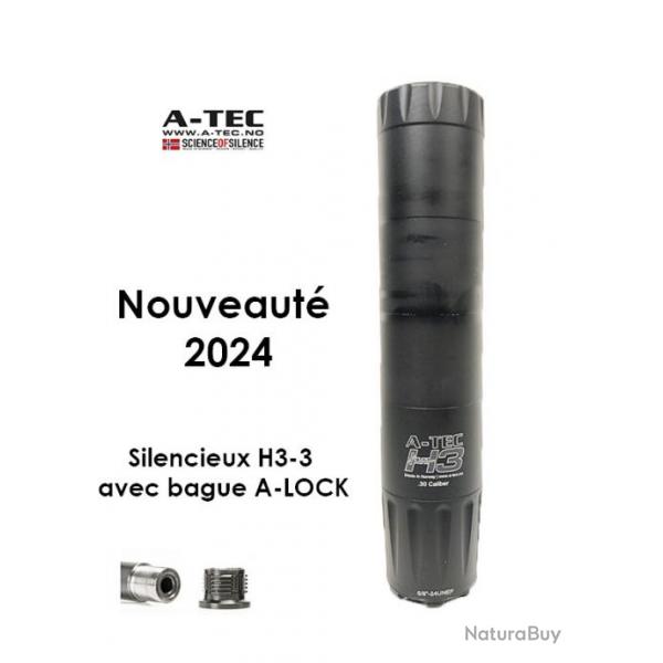 Silencieux A-TEC H3-3 cal.30 montage rapide avec bague 14x100 