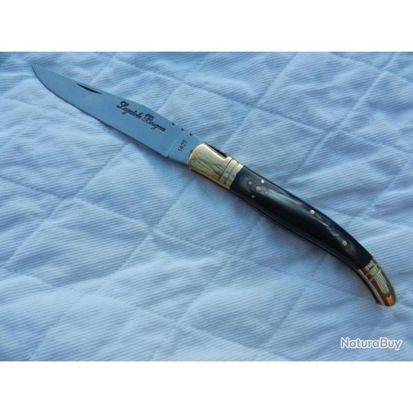 petit couteau Laguiole Bougna longueur 22 cm - manche corne noire