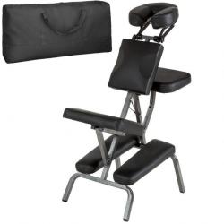 ACTI-Chaise de massage noire, avec rembourrage épais, sac de transport chaise183