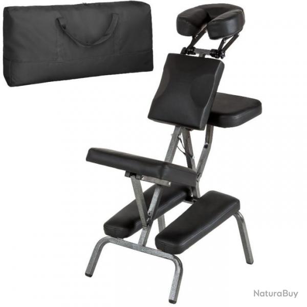 ACTI-Chaise de massage noire, avec rembourrage pais, sac de transport chaise183