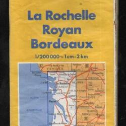 carte départementale michelin la rochelle royan bordeaux 71 1 cm = 2 km de 1993-94