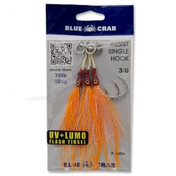Blue Crab Assist Hook 3/0 Orange Single
