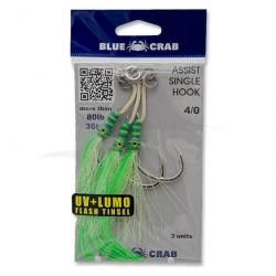 Blue Crab Assist Hook Vert 4/0 Single