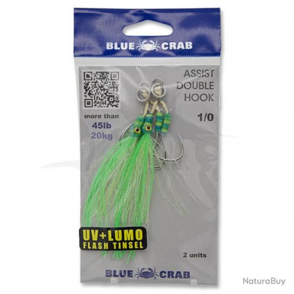 Blue Crab Assist Hook Vert 1/0 Double