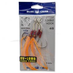 Blue Crab Assist Hook 4/0 Orange Double
