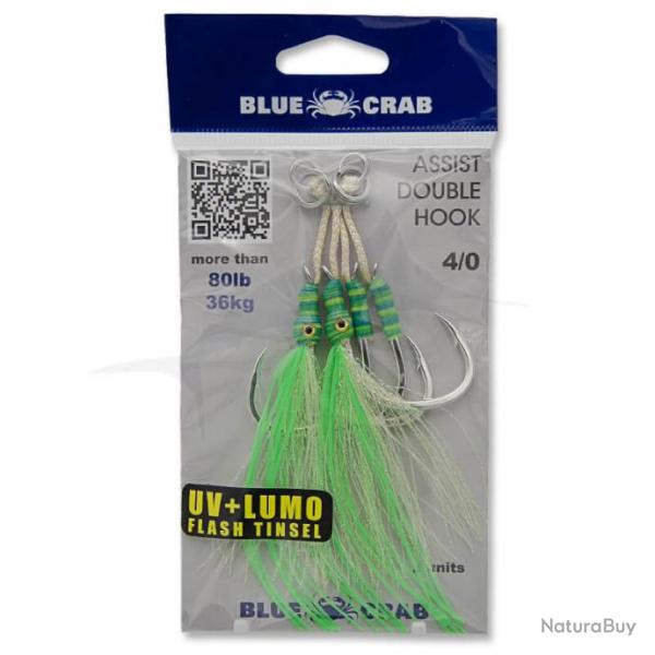 Blue Crab Assist Hook Vert 4/0 Double
