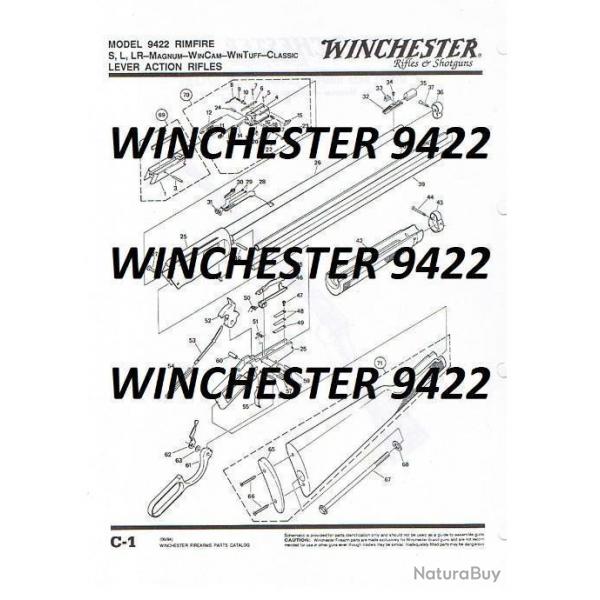 clat + 3 notices carabine WINCHESTER 9422 (envoi par mail) - VENDU PAR JEPERCUTE (m1816)