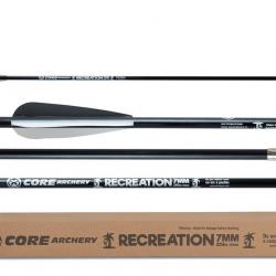 Lot de 25 flèches Core Recreation 7mm en fibre de verre 25 lbs 28"