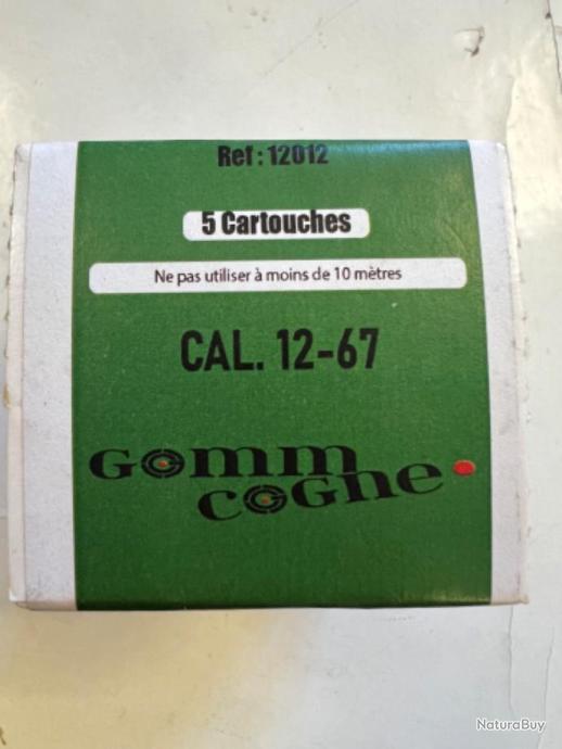 Cartouches à projectile SAPL GOMM-COGNE 2 GRAINS calibre 12/67