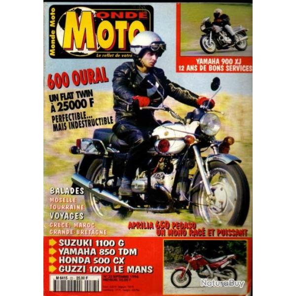 monde moto le reflet de votre passion 3 revues 1996, 1994,