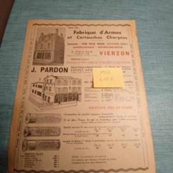 Livrets publicités brochures anciennes armurerie Pardon 1953/1954/1954