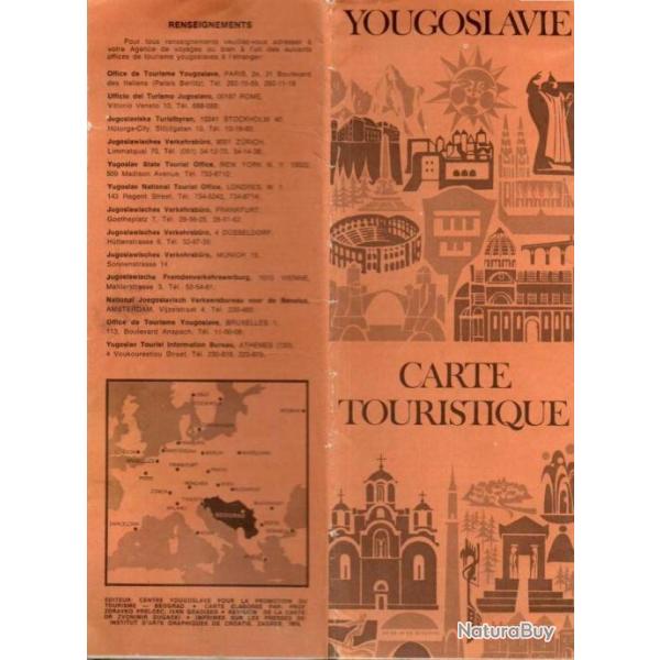 yougoslavie carte touristique1974