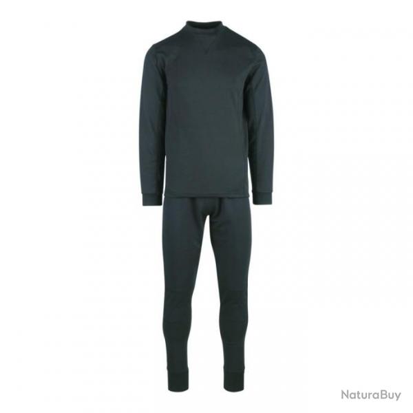 Set thermique tee shirt & pantalon (Couleur Noir, Taille 2XS-XS)