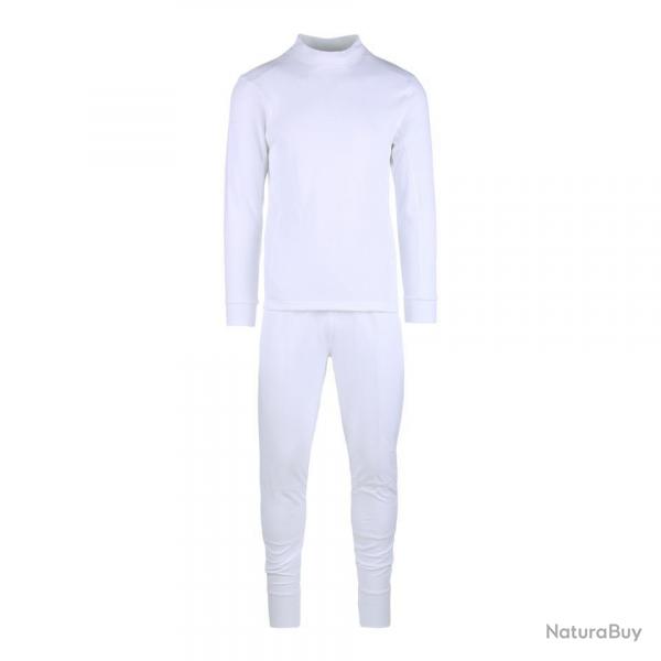 Set thermique tee shirt & pantalon (Couleur Blanc, Taille L-XL)
