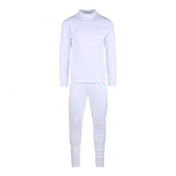 Set thermique tee shirt & pantalon (Couleur Blanc, Taille 2XS-XS)