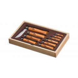 Opinel Vitrine 10 Couteaux Carbone
