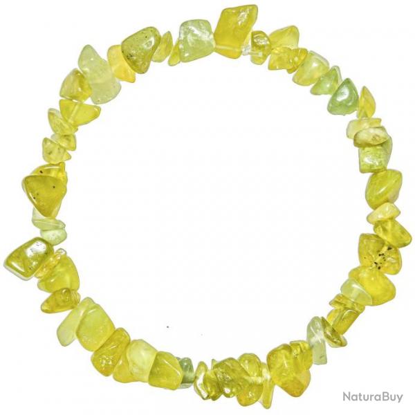 Bracelet en serpentine jaune - Perles baroques