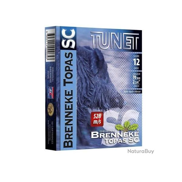 TUNET Cartouches de chasse Brenneke topas SC - par boite de 10  12  / 70  20g