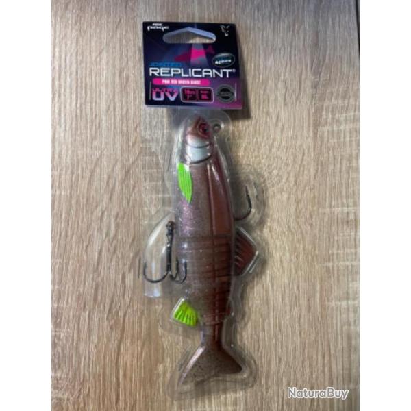 Leurre souple Fox rage replicant jointed pink Red Brown ghost  18cm