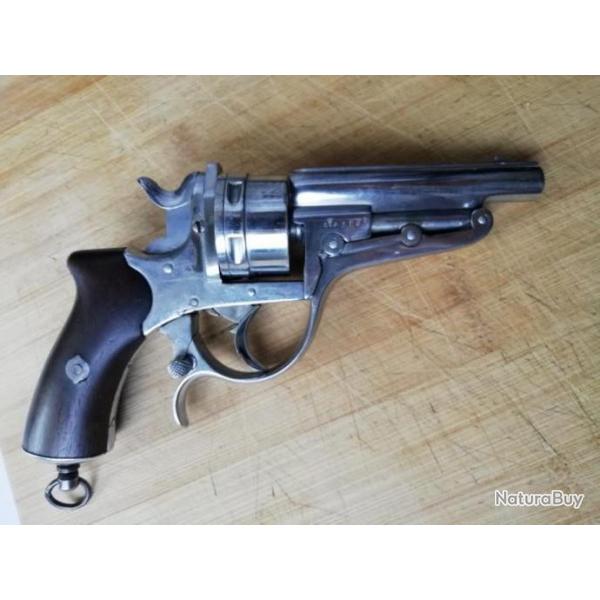 Superbe revolver de collection  systme sign GALAND  extracteur collectif calibre 9mm