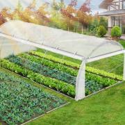 Serre tunnel de jardin 6m² bâche verte pas cher 3 arceaux