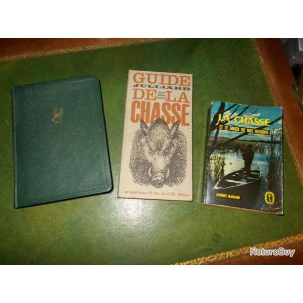 3 anciens livres sur la chasse jean gastaing dressage utilisation chien d'arrt guide juilliard