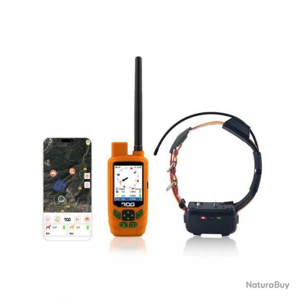 pack collier de Reprage + dressage ROG Master & Speeder chien GPS hybride VHF + GSM