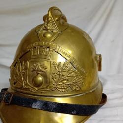 ancien casque de pompier modèle 1895 de fonderie