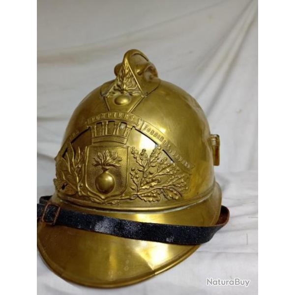 ancien casque de pompier modle 1895 de fonderie