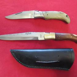 Lot de deux couteaux pour la chasse, camping,  outdoor activities