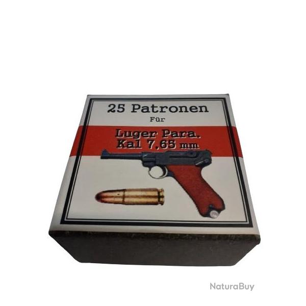 7,65 mm Luger Parabellum: Reproduction boite cartouches (vide) DWM 11369488