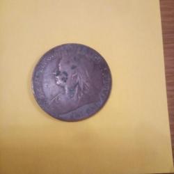 Pièce 1 penny reine Victoria d'Angleterre datée 1898 en TBE mais à nettoyer