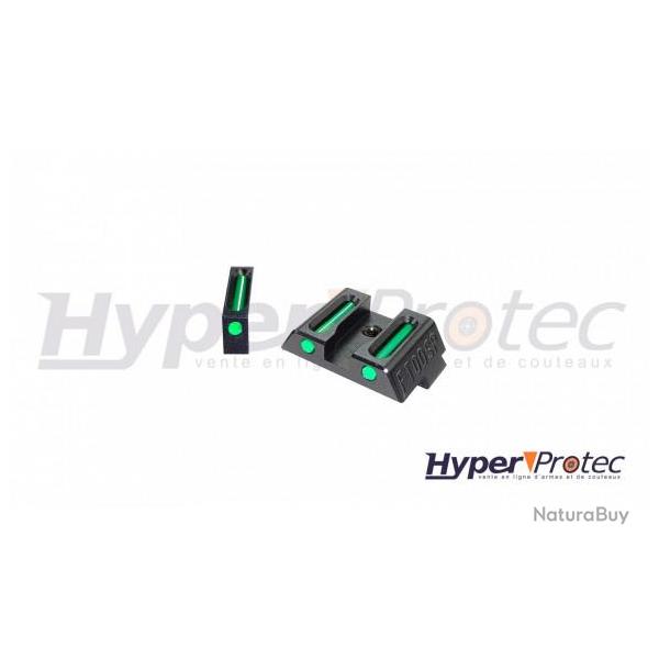 Hausse et guidon en fibre optique pour glock avec cl de montage