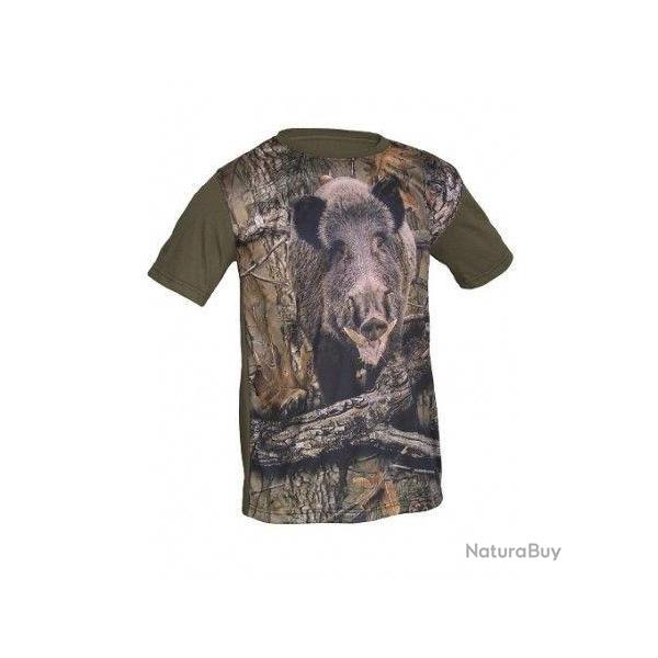 TEE-SHIRT de chasse SANGLIER Taille L dernier exemplaire