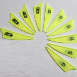 Lot de 10 Plumes Plastique (Vanes) Shield Bohning X-Vane 1.75 Fy-Ny (Neon Jaune)